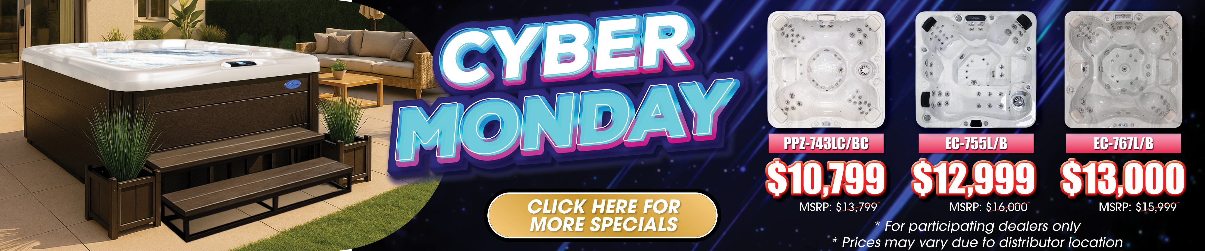 Calspas hot tub being used in a family setting - Chino