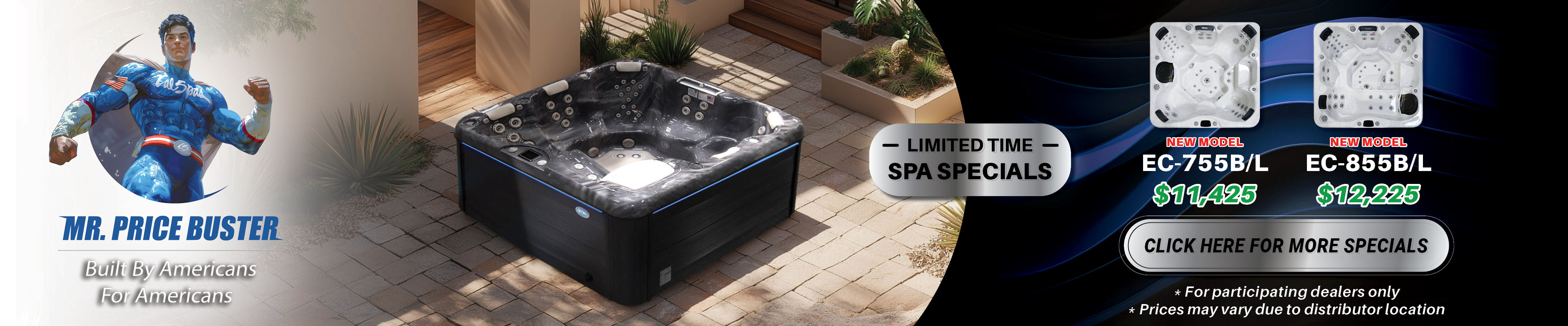 Calspas hot tub being used in a family setting - Chino